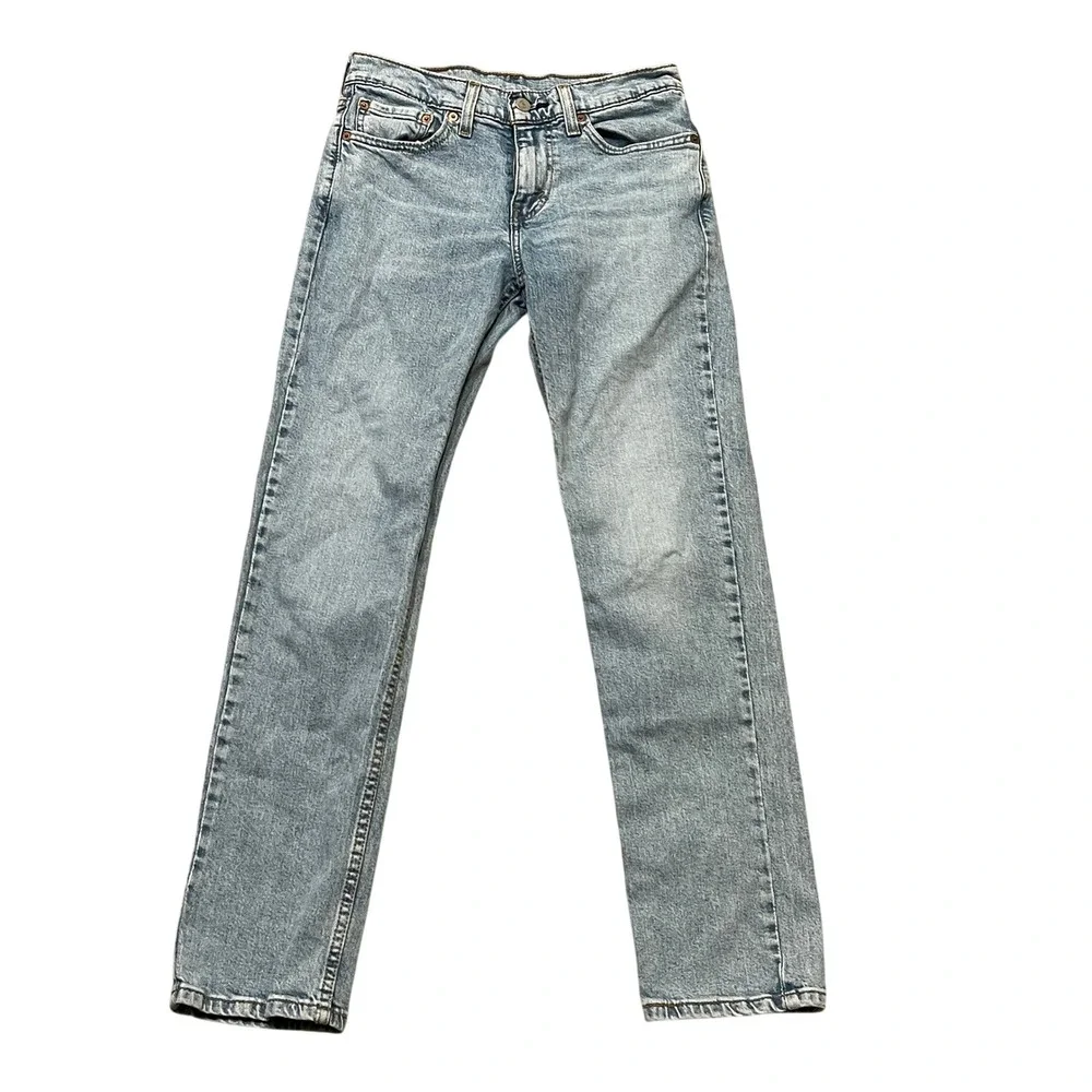 Levis 511 Slim Fit Light Wash Blue Denim Jeans Mens 28x30 WaterLess Stretch